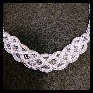 GENUINE black and white diamond necklace